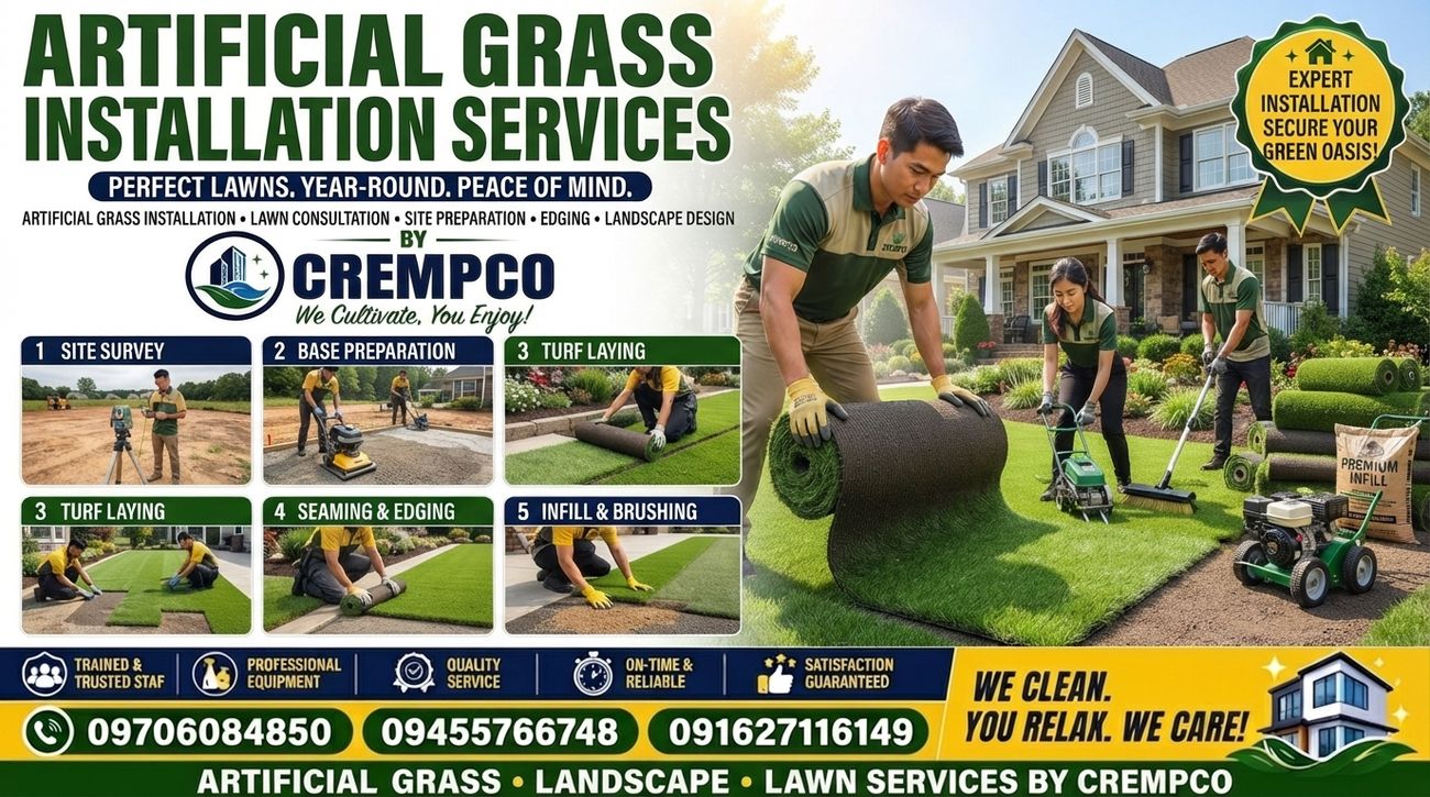 Artificial grass installation