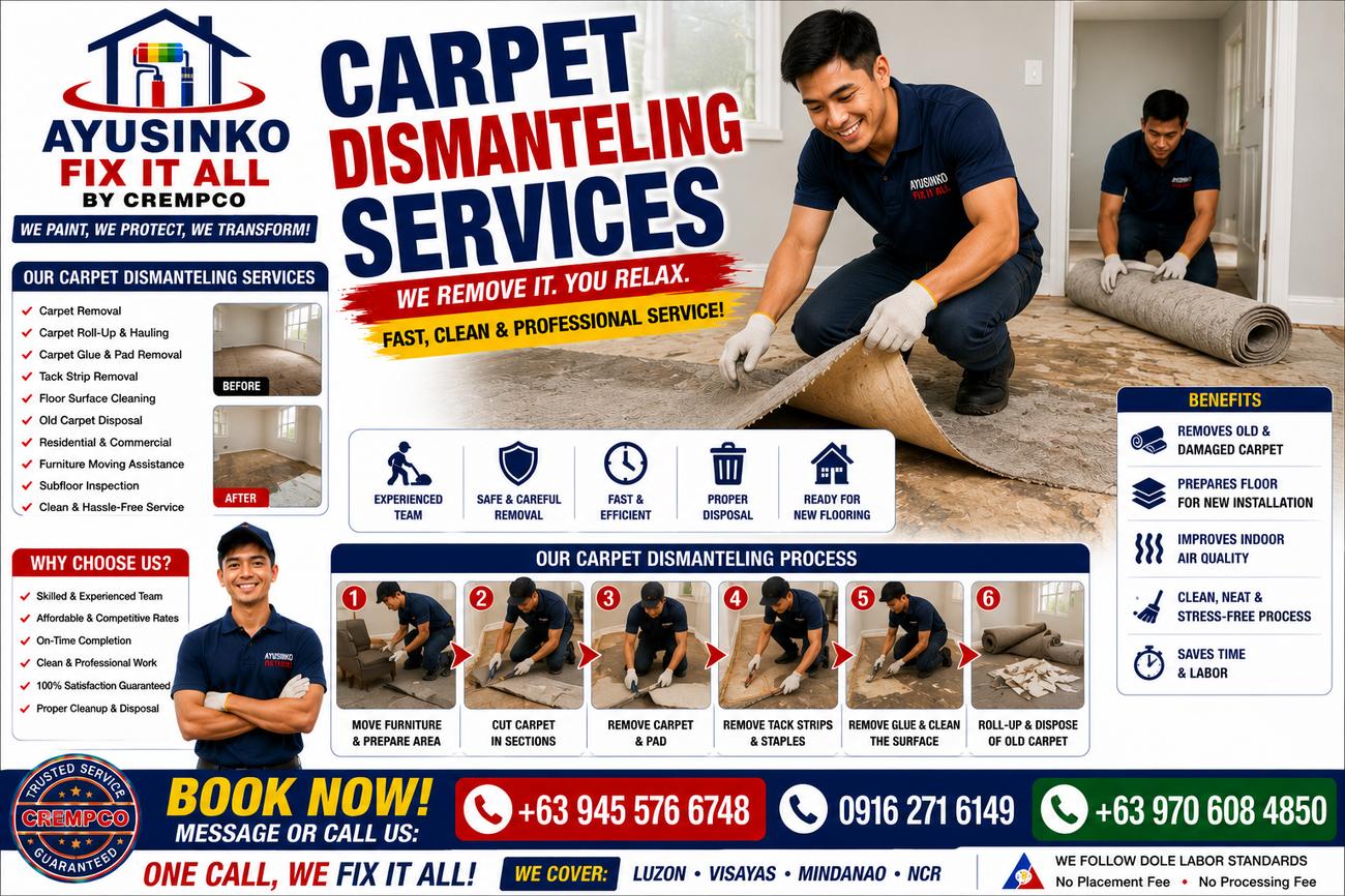Carpet dismantling services