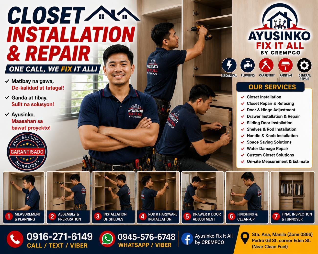 Closet installation
