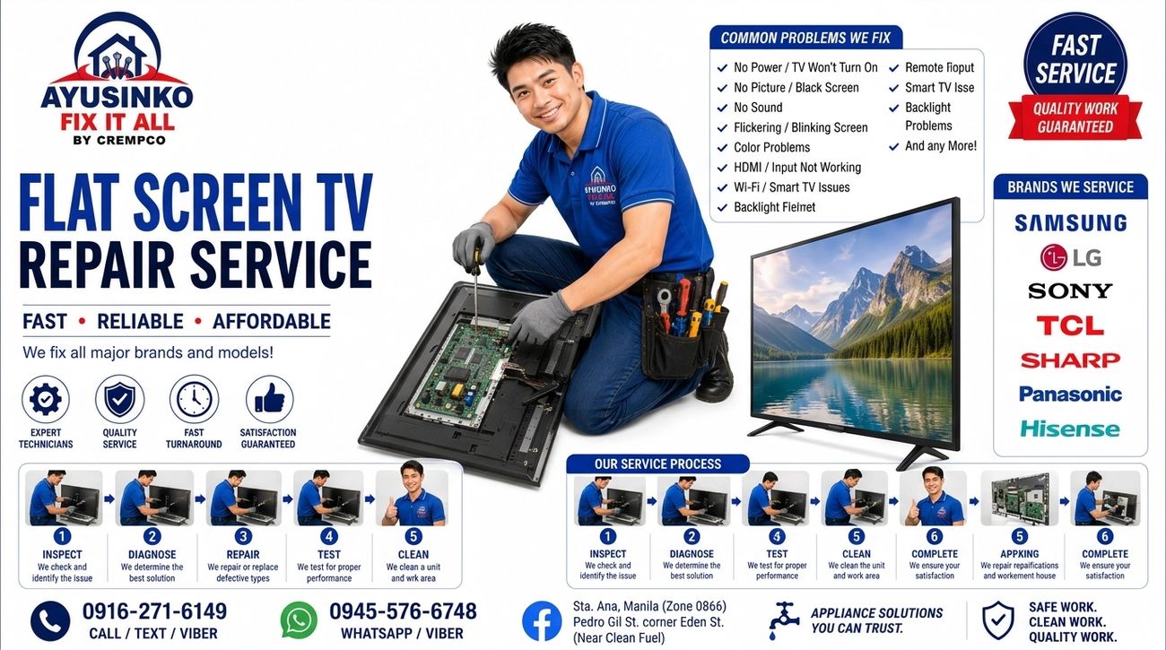 Flat screen TV repair