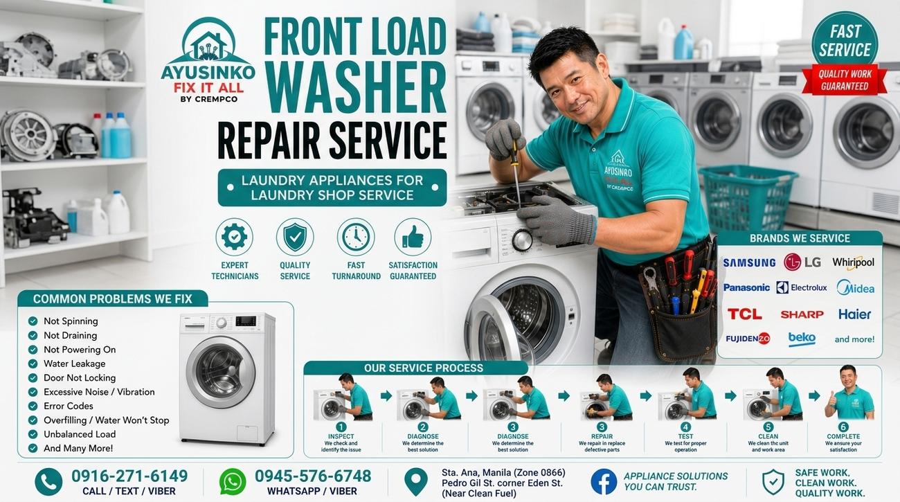 Front load washer repair