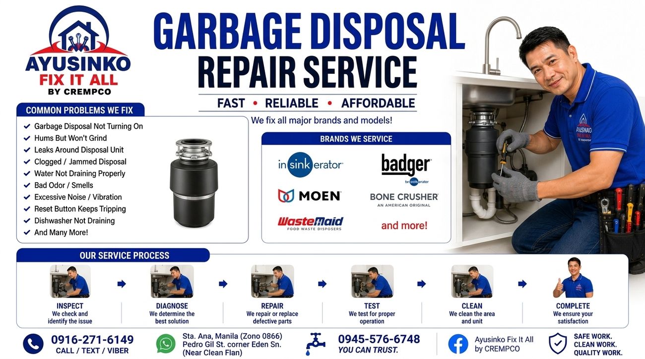 Garbage disposal repair