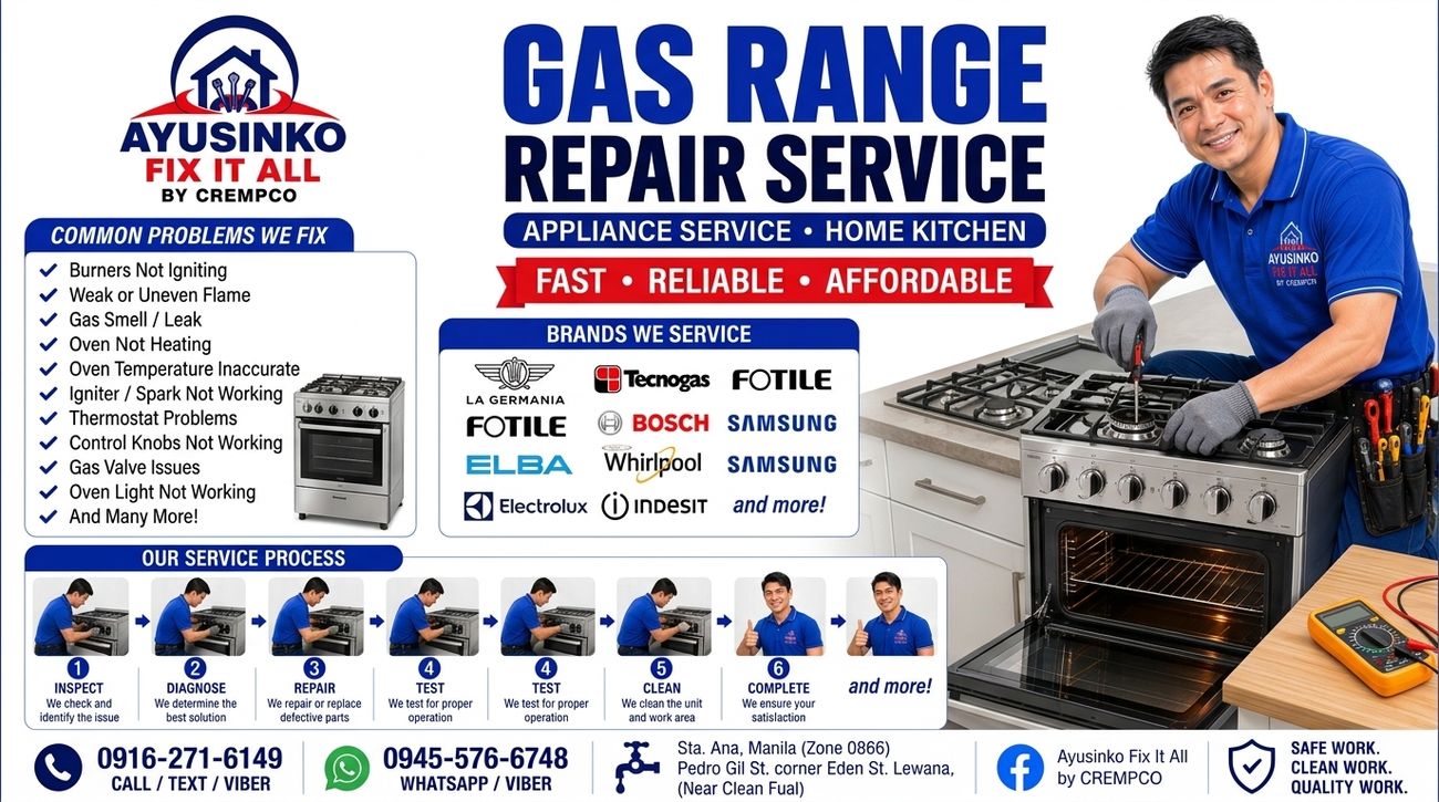 Gas range repair