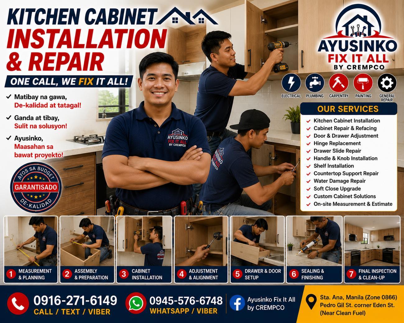 Kitchen cabinet installation