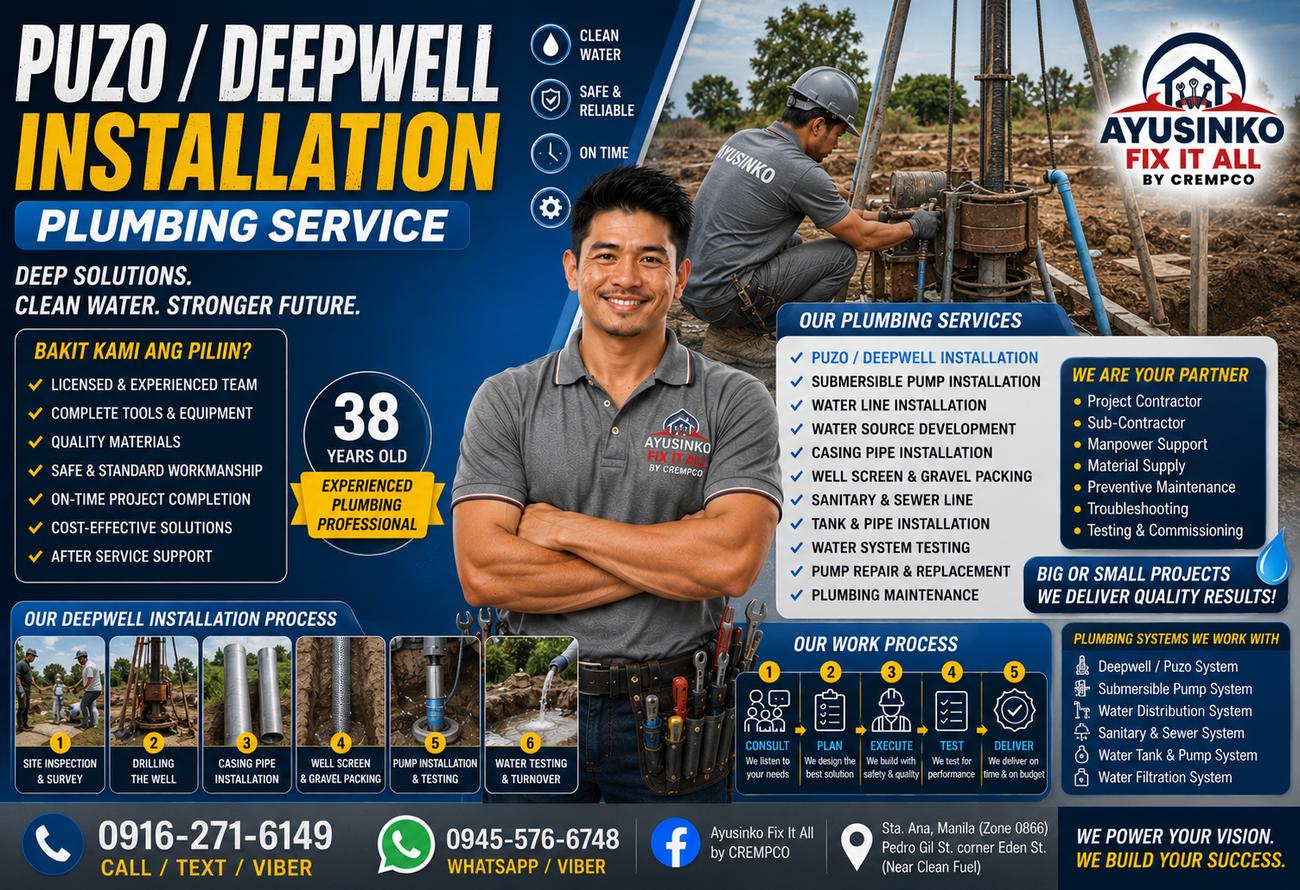 Puzo/deepwell installation