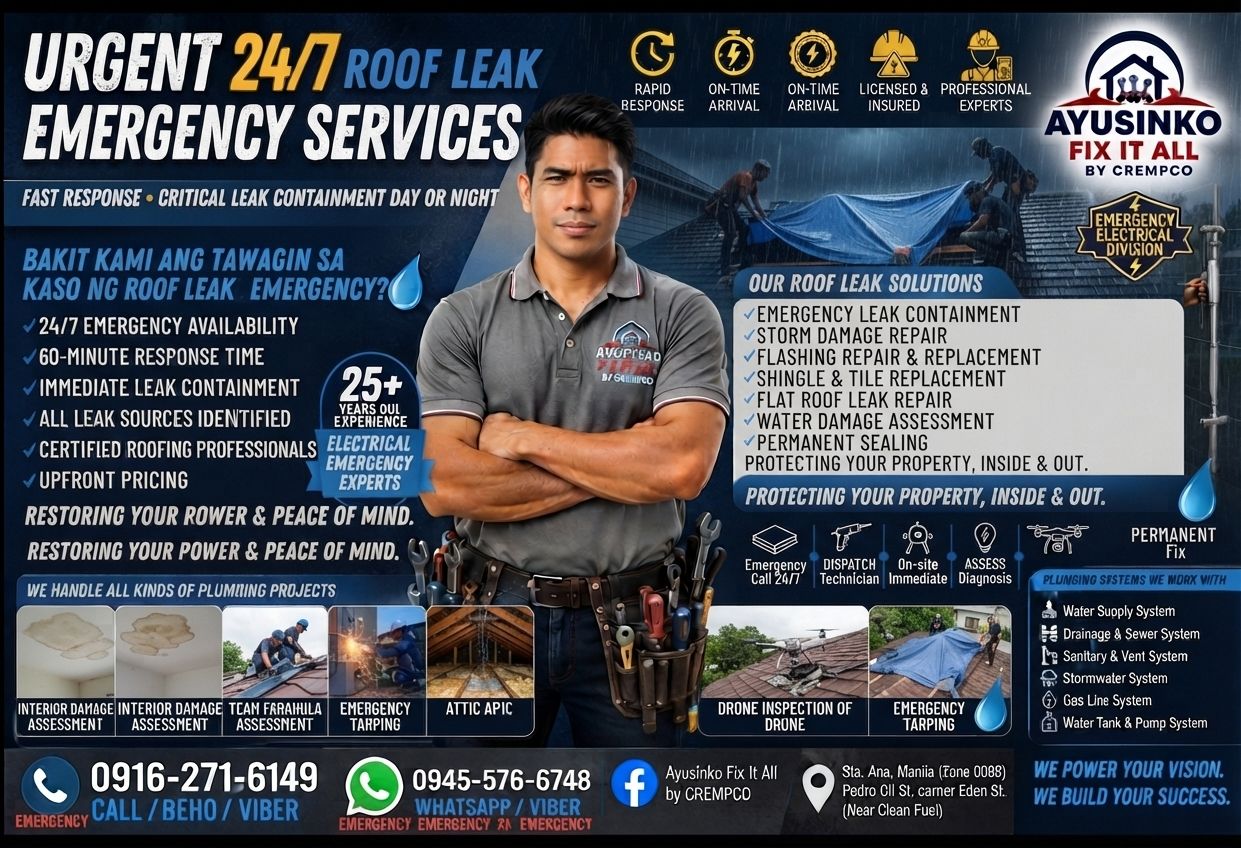 Roof leak emergency