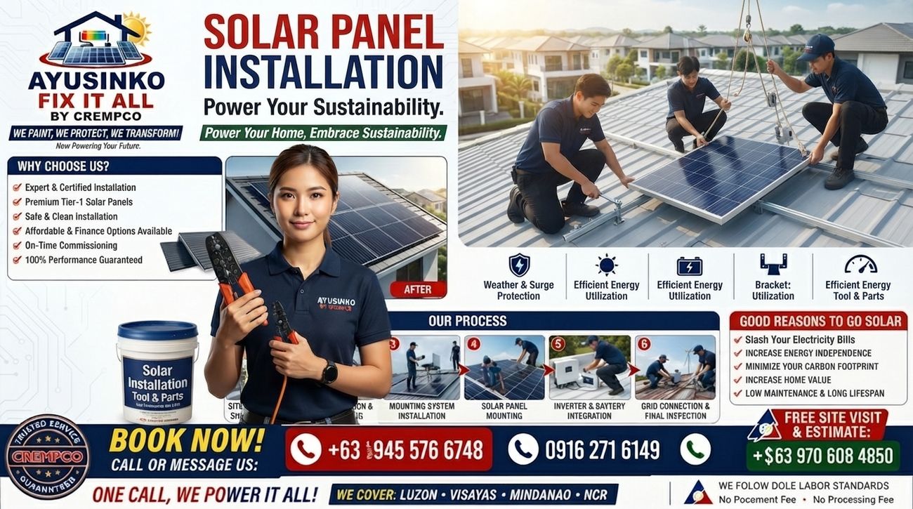Solar panel installation