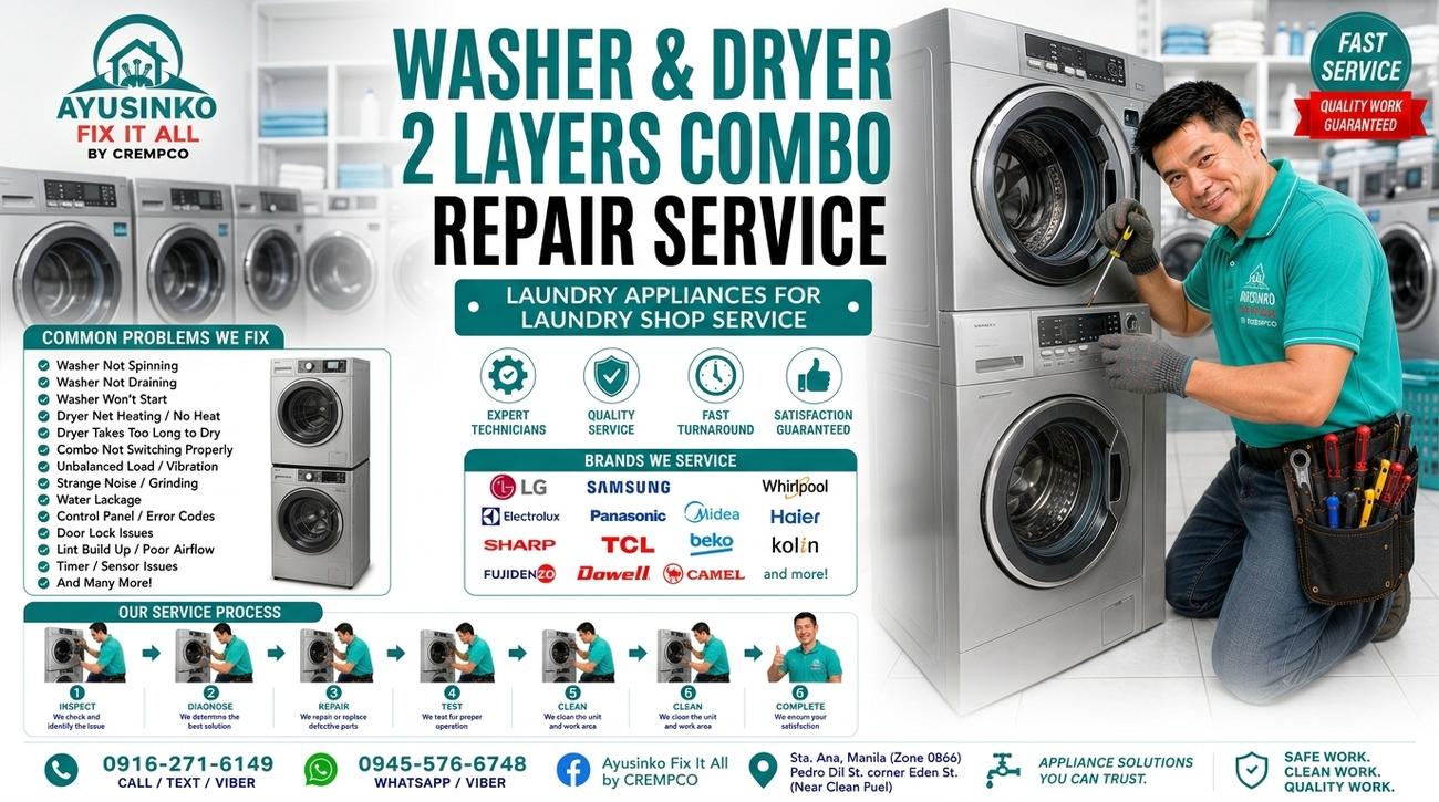 Washer dryer combo repair