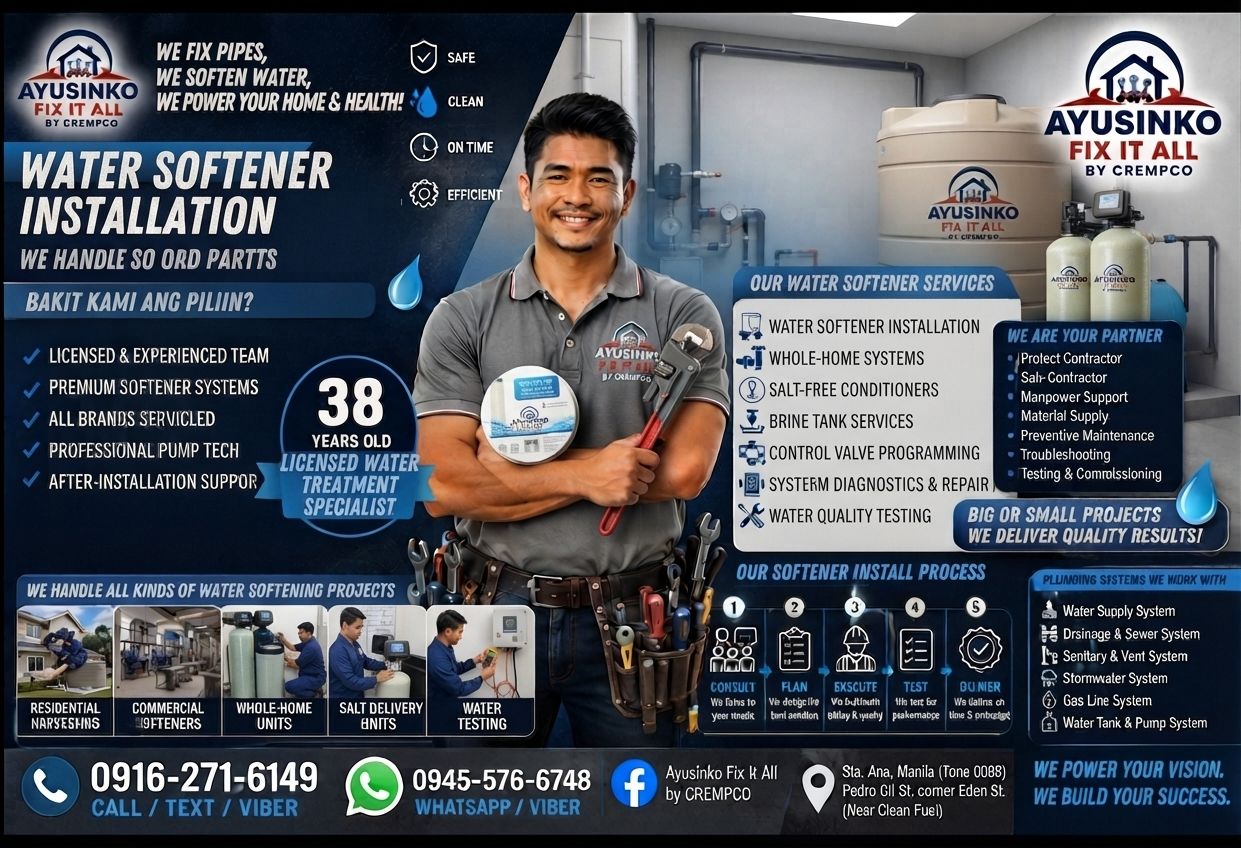 Water softener installation